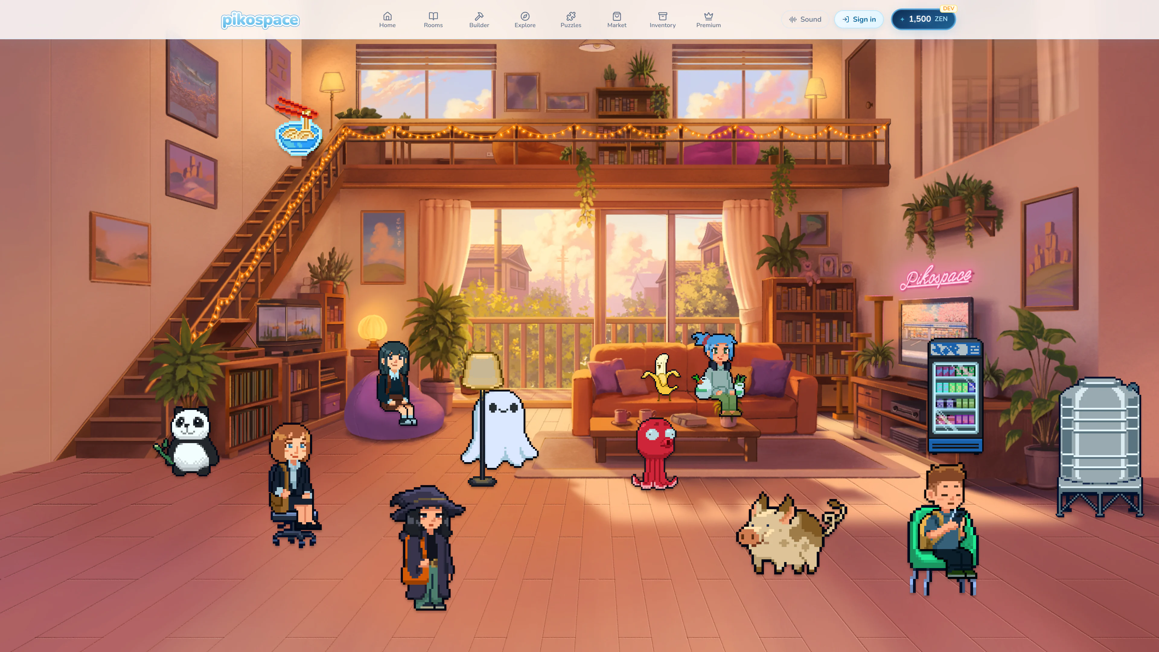 A completed Pikospace room prepared for sharing to Explore