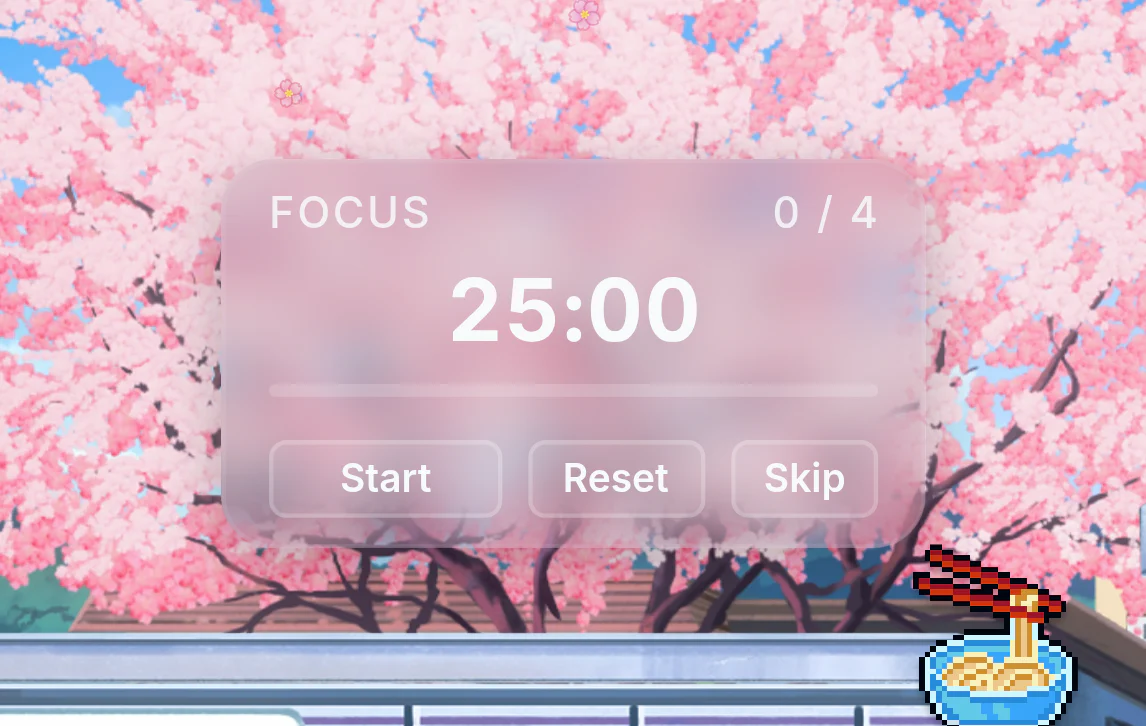 A Pikospace room with focus timer and task list tools nearby